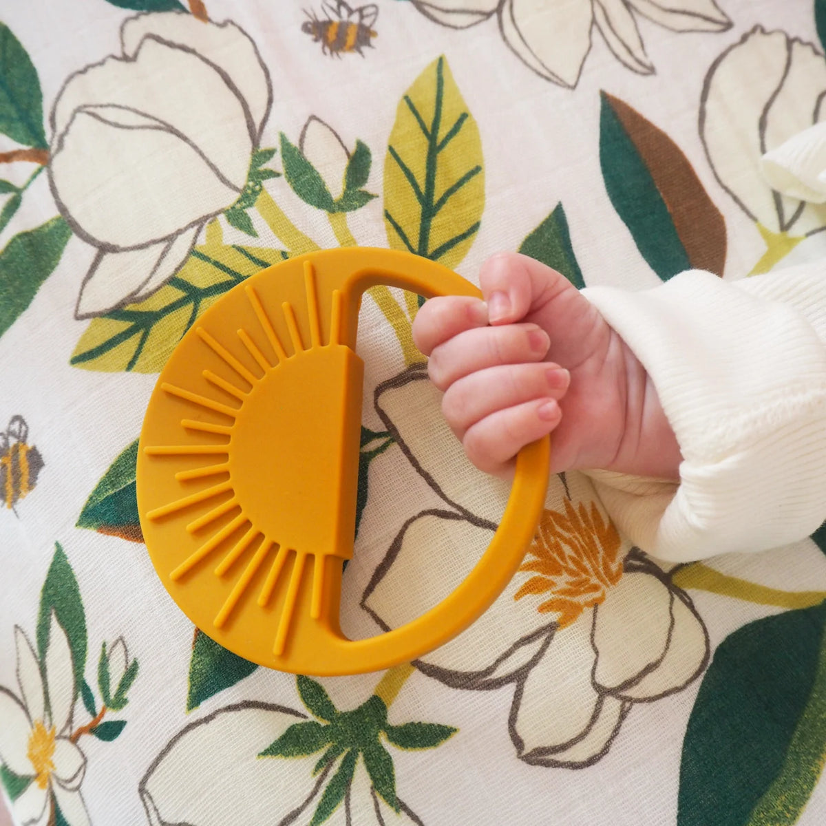 Chewable Charm Sun Teether in Mustard
