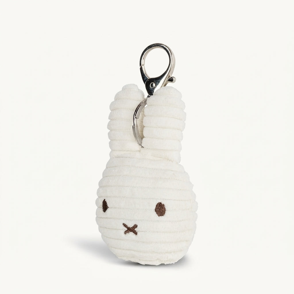 Miffy Flat Keychain Corduroy ECO White