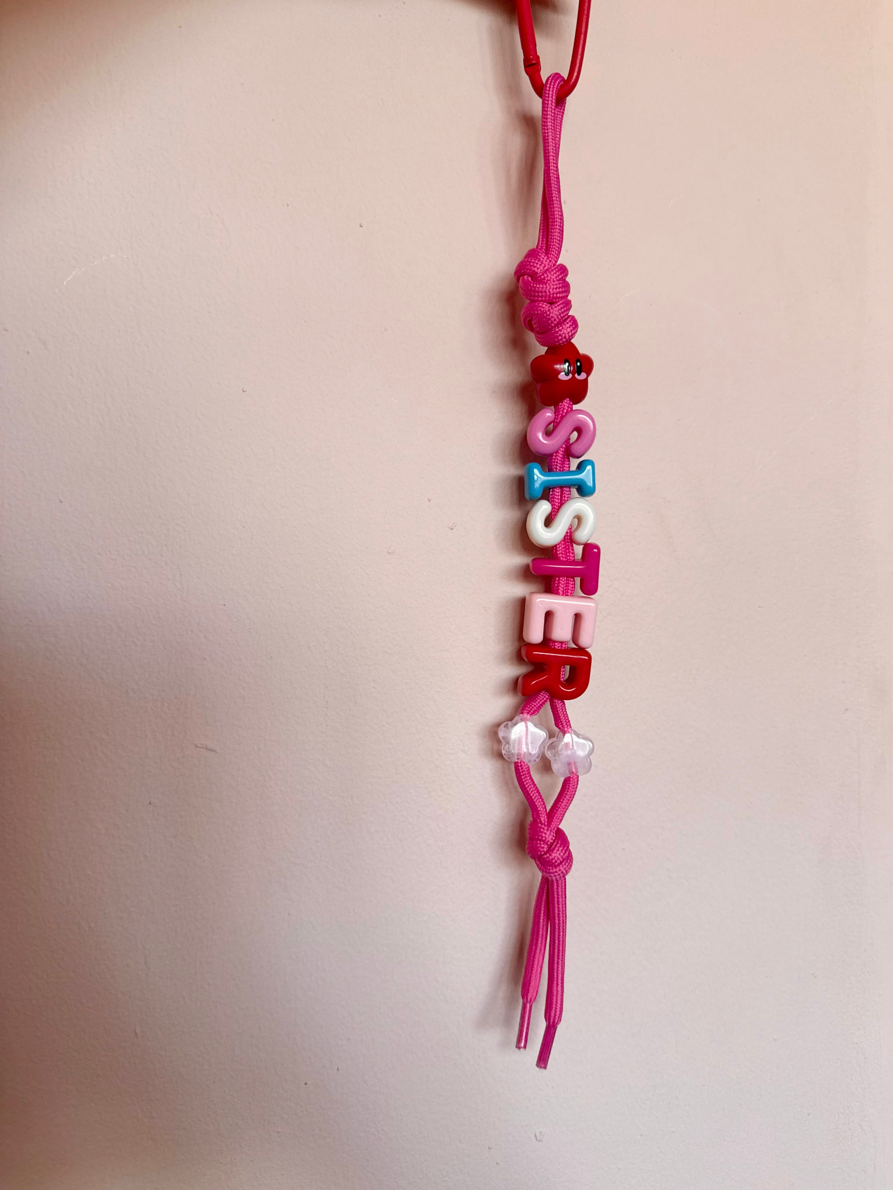 DAZED JOY Red+Pink Sister Keychain