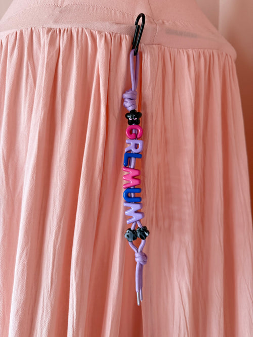 DAZED JOY Black+Purple GRL Mum Keychain