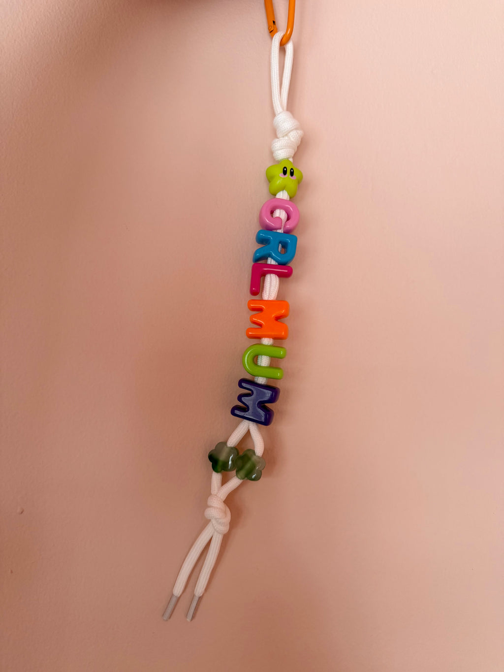 DAZED JOY Green+White GRL mum keychain