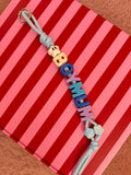 DAZED JOY White+Blue Boy Mum Keychain