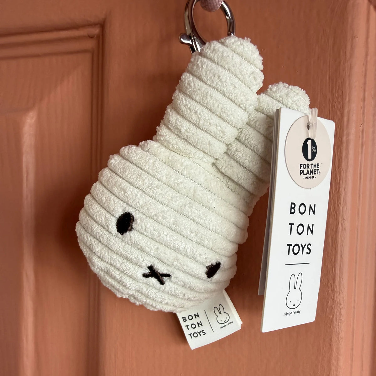 Miffy Flat Keychain Corduroy ECO White