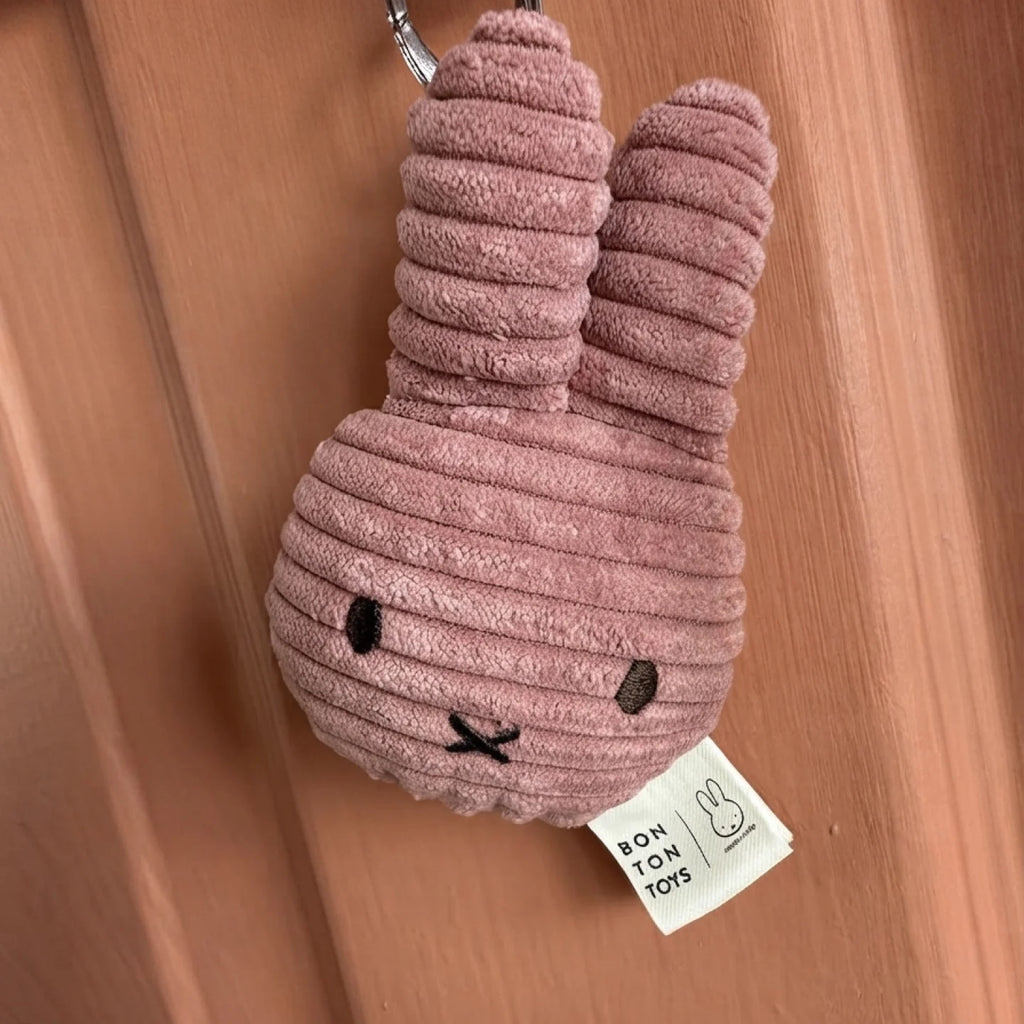 Miffy Flat Keychain Corduroy ECO Dusty Rose
